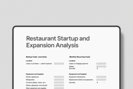 Restaurant Startup and Expansion Analysis Tool