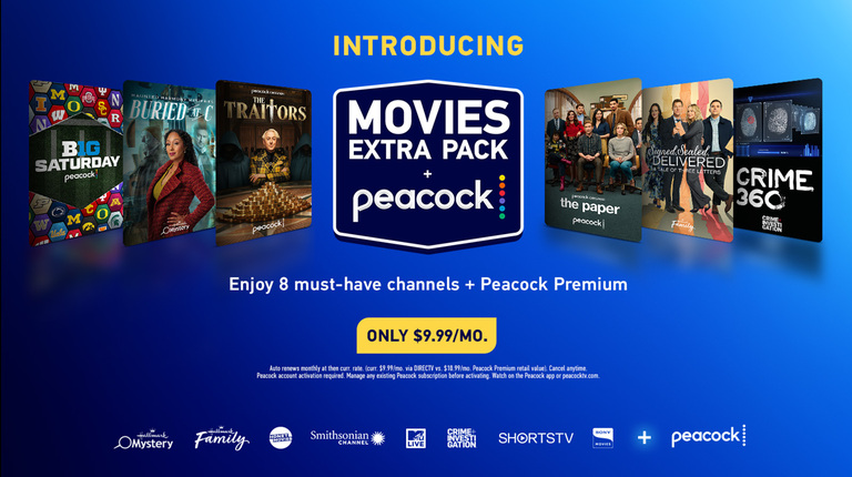 Movies Extra Pack Now Includes Peacock Premium